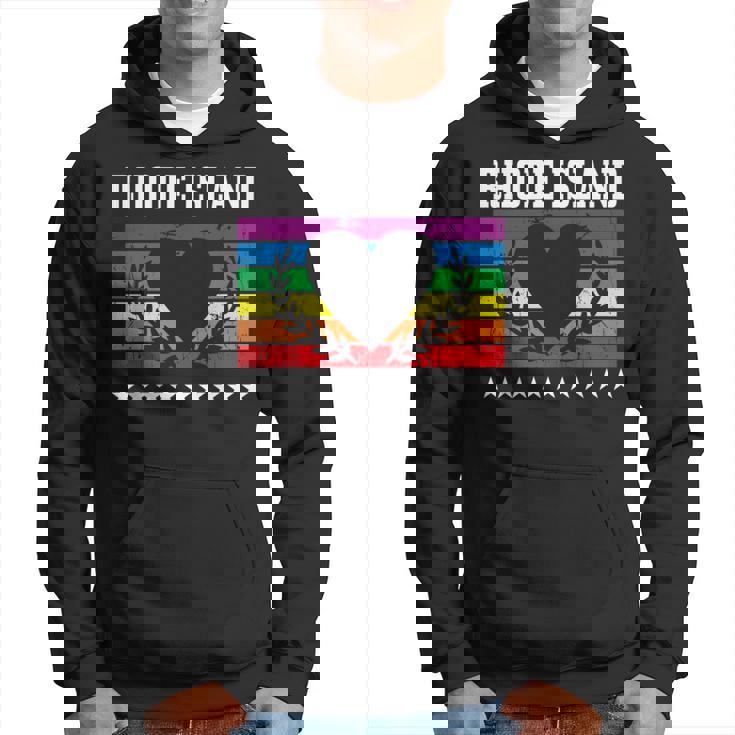 Rhode Island Pride Flag Pride Month Lgbtq Flag Hoodie