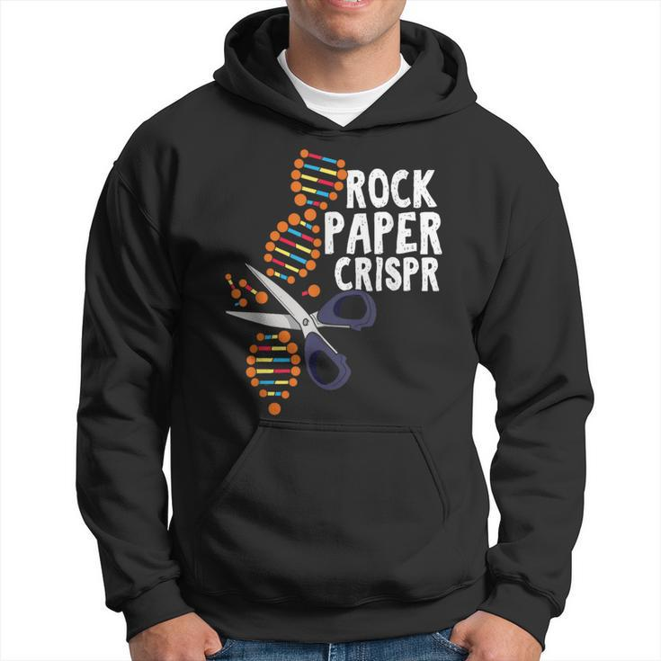 Rock Paper Crispr Dna Biologist Genetic Engineering Science Hoodie