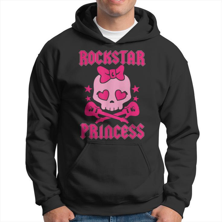 Rockstar Princess Heavy Metal Pirate Skull Pink Hoodie