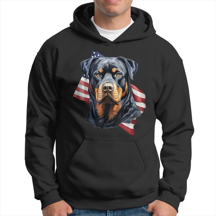 Rottweiler Patriotic 4Th Of July Dog Lover American Usa Hoodie