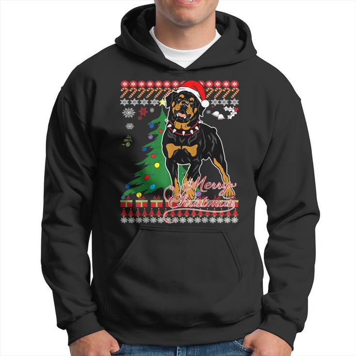 Rottweiler Ugly Christmas Sweater Hoodie