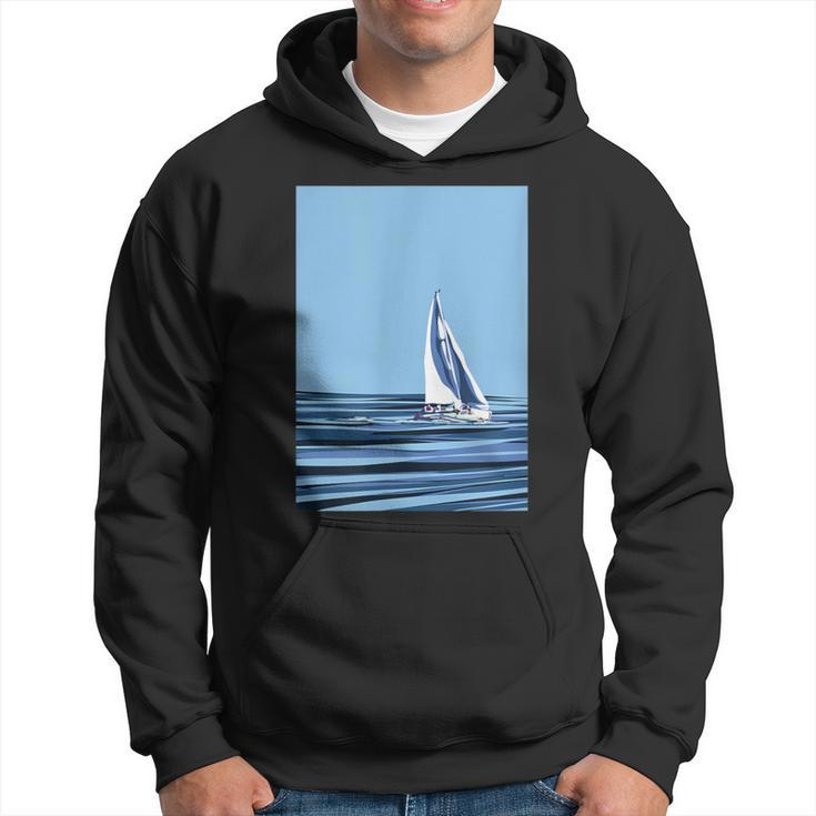 Sailboat With Background Hoodie