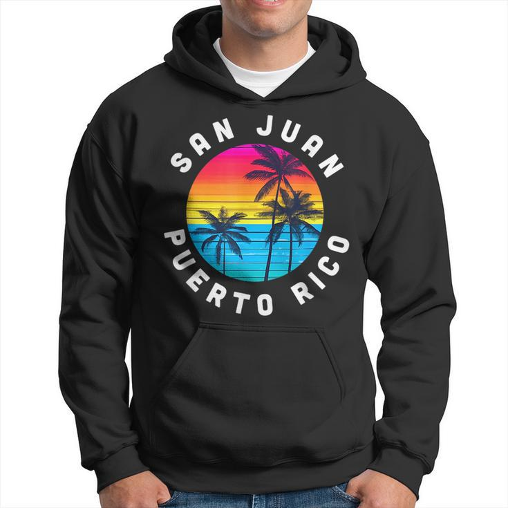 San Juan Puerto Rico Vacation Souvenir Sunset Beach  Hoodie