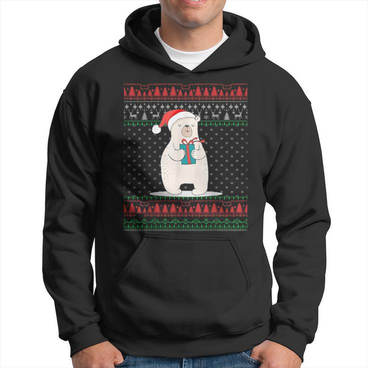 Santa Polar Bear Ugly Christmas Sweater Family Matching Hoodie