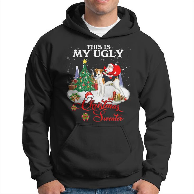 Santa Riding Fox Terrier This Is My Ugly Christmas Sweater Hoodie