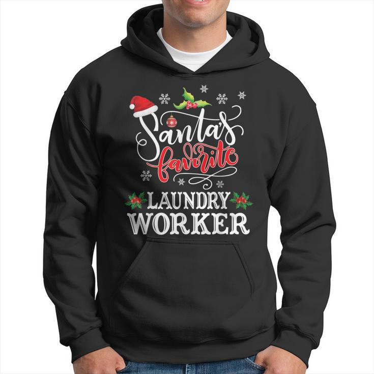Santa's Favorite Laundry Worker Christmas Party Xmas Hoodie