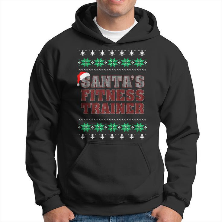 Santa's Fitness Trainer -Ugly Christmas Sweater Hoodie
