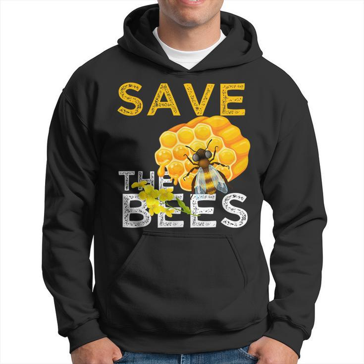 Savethe Bees Keeper Climatechange Flowers And Bees Themes Hoodie