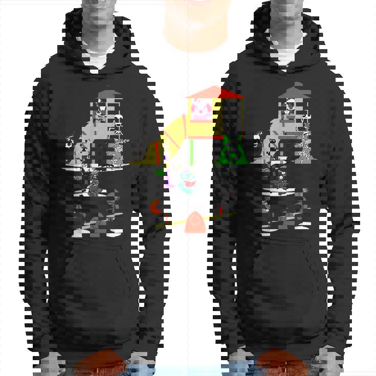 Scary Playground Halloween Horror Movie Kids Zombie Costume Halloween Hoodie
