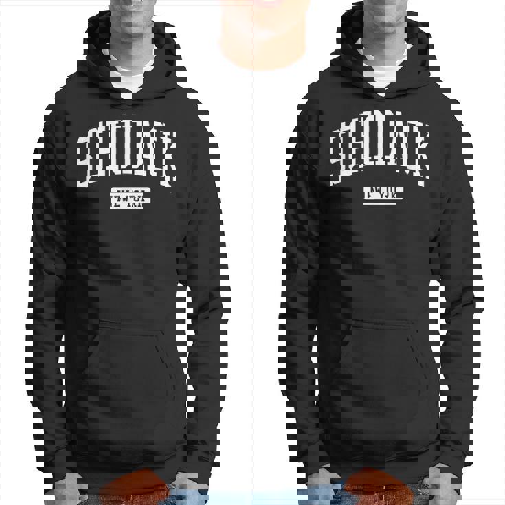 Schodack New York Ny Vintage Athletic Sports Hoodie