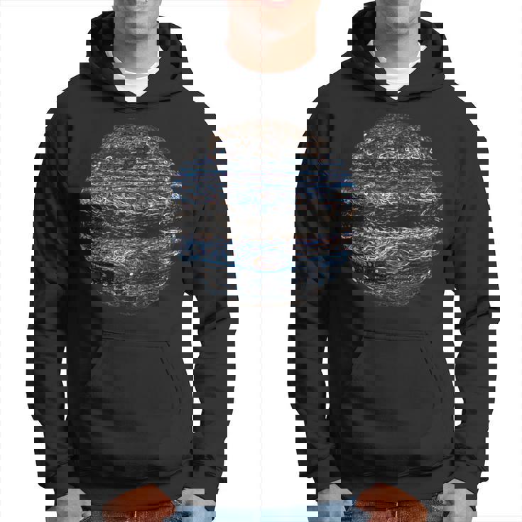 Sci-Fi Space Tourism Futuristic Neon Planet Jupiter Hoodie
