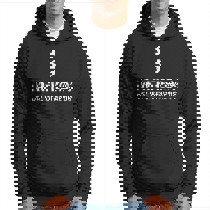 Semicolon Joke Programming Coding Debugging Coder Hoodie