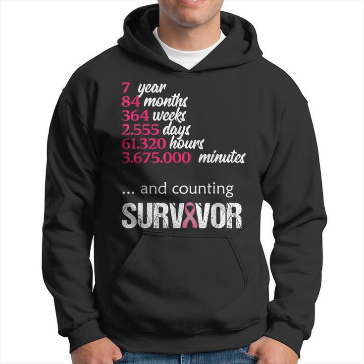 Seven 7 Years Survivor Breast Cancer Awareness Hoodie