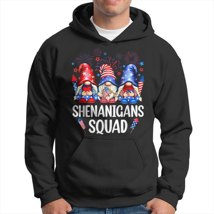 Shenanigans Squad Gnomes Usa Independence Day 4Th Of July Hoodie