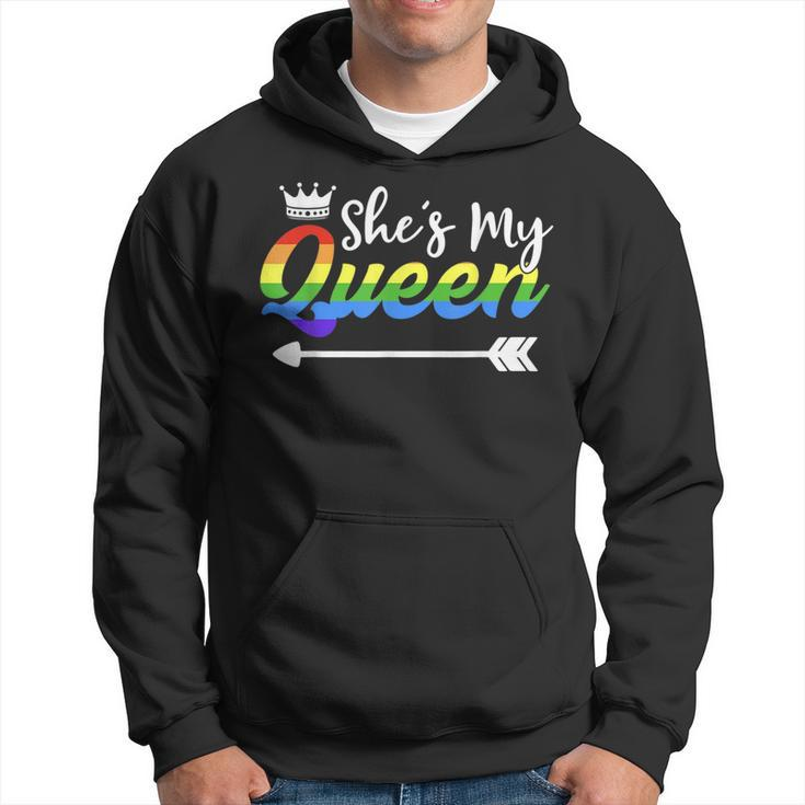 Shes My Queen Gay Girlfriend Outfit Matching Lesbian Couple Hoodie