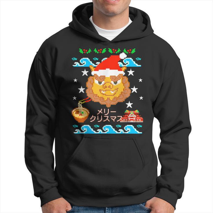 Shisa Dogs Ugly Christmas Sweater Okinawa Japan Party Hoodie