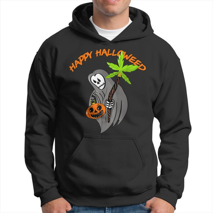 Smoking Weed Happy Hallowed Quote For 420 Supporter Hoodie