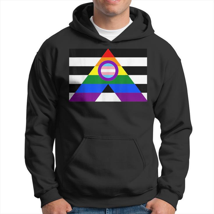 Straight Ally Pride Flag Gay Transgender Intersex Lgbtq  Hoodie