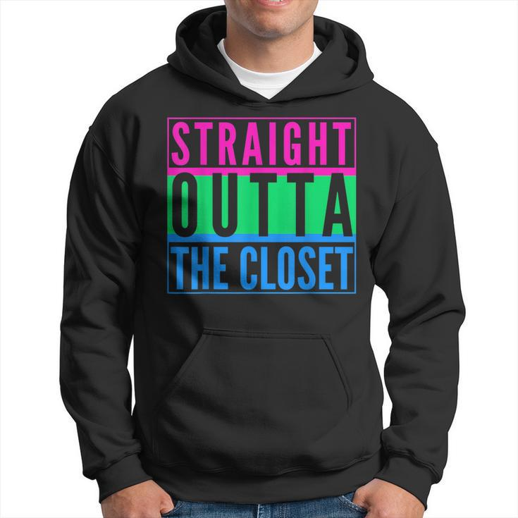 Straight Outta The Closet Lgbt Pride Polysexual Poly Gay  Hoodie
