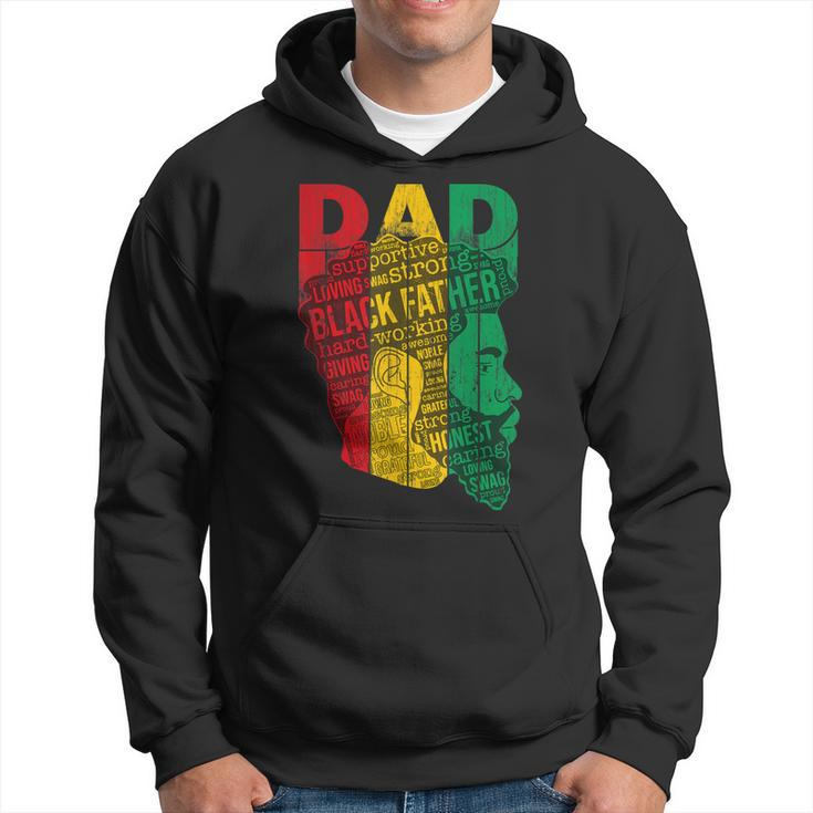 Strong Black Dad King African American  Natural Afro  Gift For Mens Hoodie