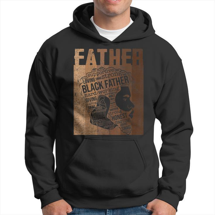 Strong Black Father Dope Dad Black Natural Afro African  Gift For Mens Hoodie