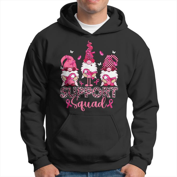 Support Squad Gnome Pink Warrior Breast Cancer Awareness Breast Cancer Awareness Funny Gifts Hoodie