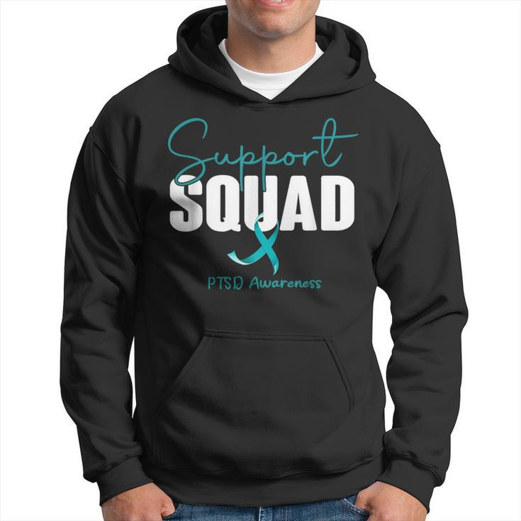 Support Squad Teal Ribbon Ptsd Awareness  Hoodie