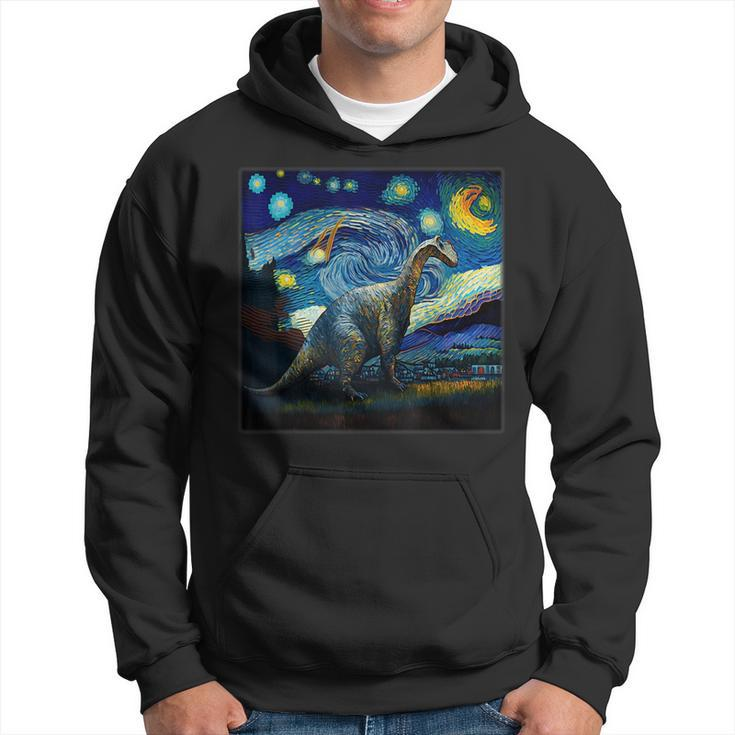 Surrealism Starry Night Edmontosaurus  Hoodie