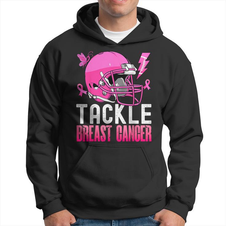 Tackle Breast Cancer Awareness Fighting American Football Hoodie