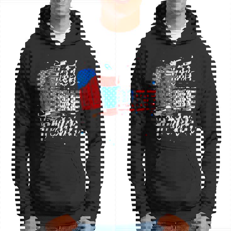 Tasted Like Freedom 4Th Of July Patriotic Ice Cream Usa Flag Patriotic Funny Gifts Hoodie