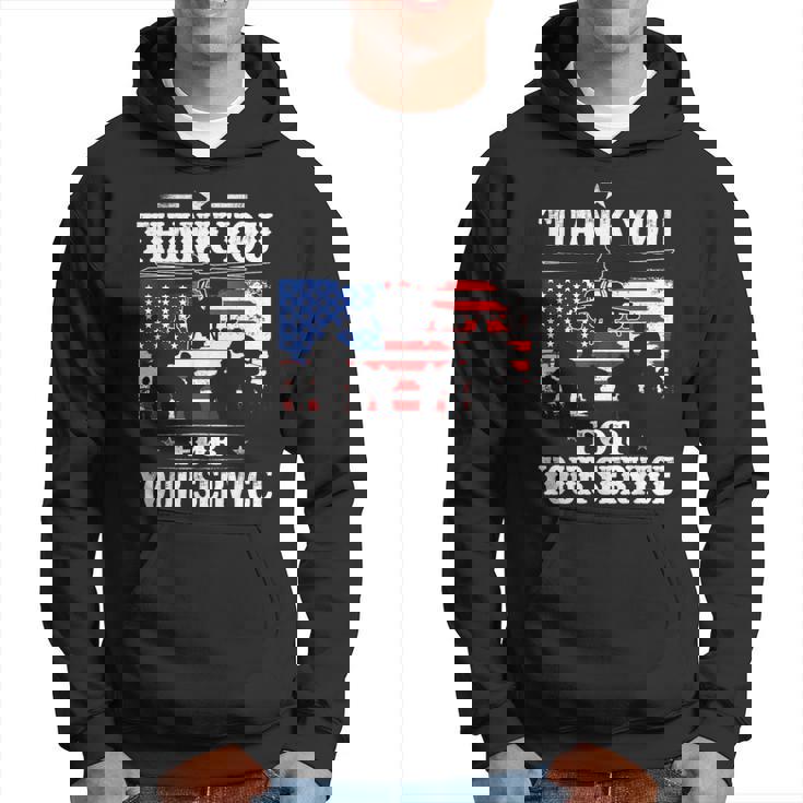 Thank You For Your Service Patriotic Veterans Day Hoodie