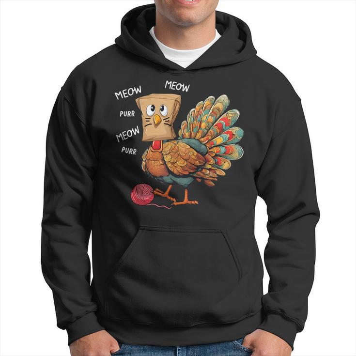 Thanksgiving Turkey Meow I'm A Cat Thanksgiving Hoodie