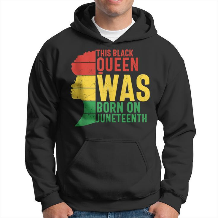 This Black Queen Was Born On Junenth Afro Gemini Birthday Hoodie