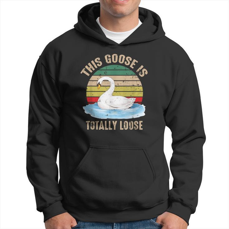 This Goose Is Totally Loose Retro Hoodie
