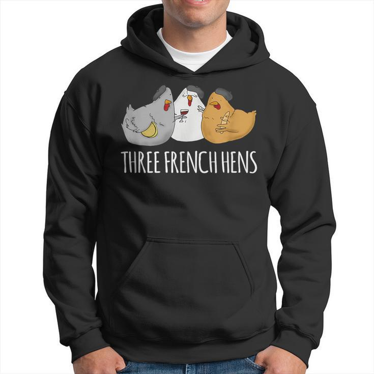 Three French Hens Cute Christmas Song Hoodie