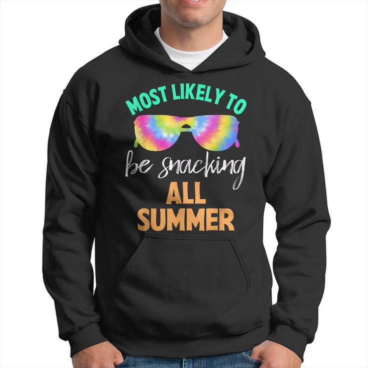 Tie Dye Most Likely To Be Snacking All Summer Hoodie
