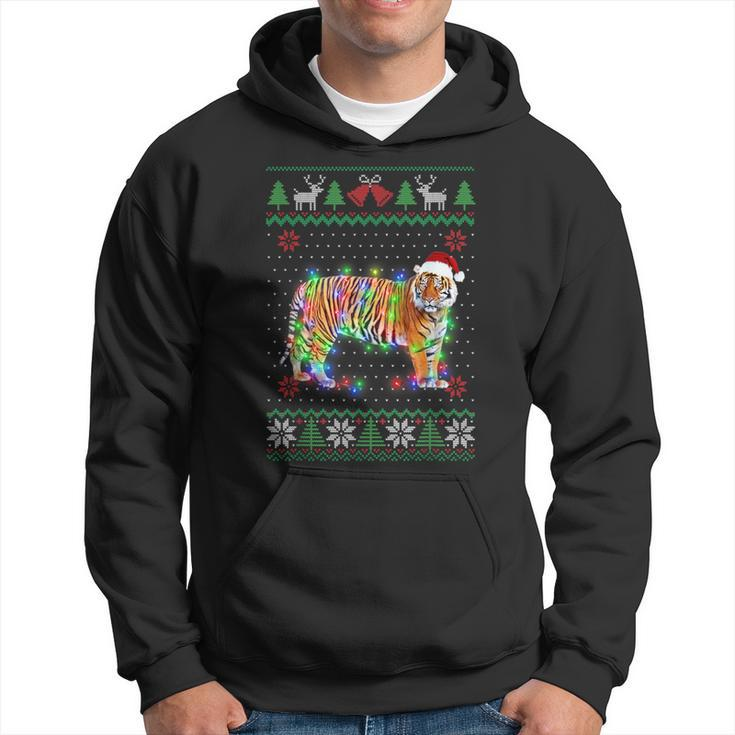 Tiger Animal Ugly Sweater Christmas Puppy Animal Lover Hoodie