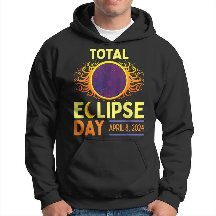 Total Solar Eclipse Day April 8 2024 Retro Sun Eclipse Hoodie