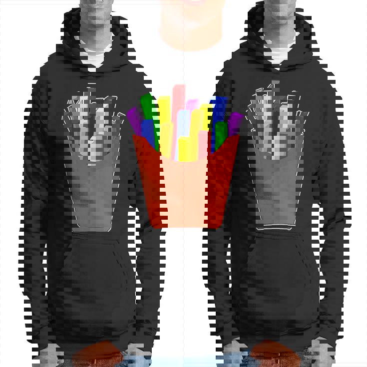 Traditional Gay Lgbtq Potato French Fries Gay Pride Hoodie