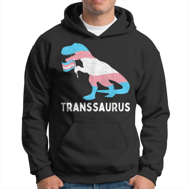 Trans Pride Flag Transgender Dino Transsaurus Rex Dinosaur  Hoodie