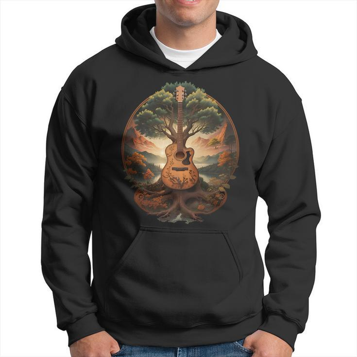 Tree Of Life Acoustic Guitar By The Lake Hoodie