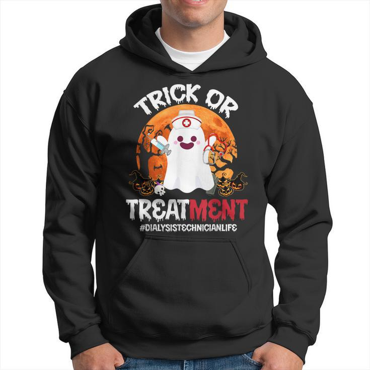 Trick Or Treatment Ghost Dialysis Technician Life Halloween Hoodie