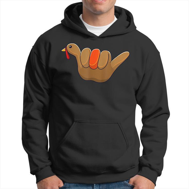 Turkey Hand Hang Loose Shaka Thanksgiving Hawaii Hoodie