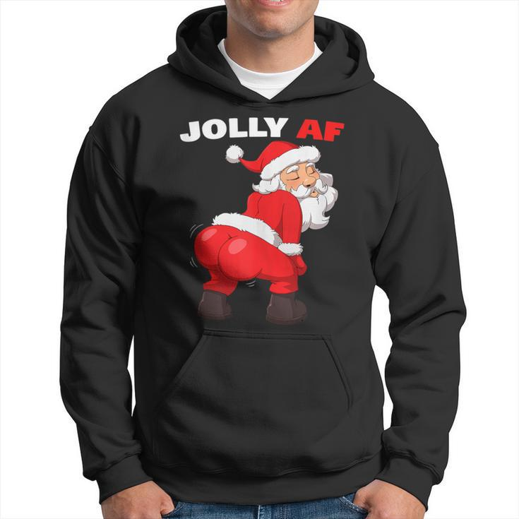 Twerking Santa Claus Jolly Af Inappropriate Christmas Hoodie