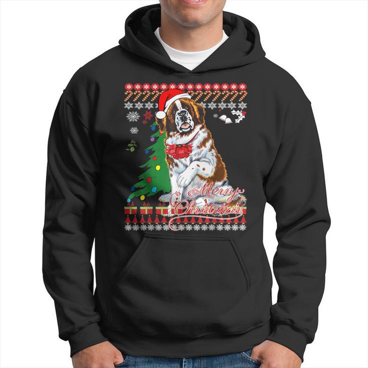 Ugly Christmas Sweater Saint Bernard Dog Hoodie