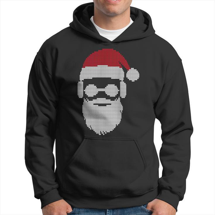 Ugly Christmas Xmas Sweater Cool Hipster Santa Claus Present Hoodie