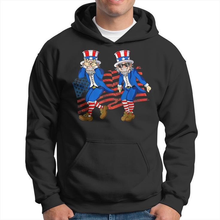Uncle Sam Griddy Dance Funny 4Th Of July American Flag Hoodie