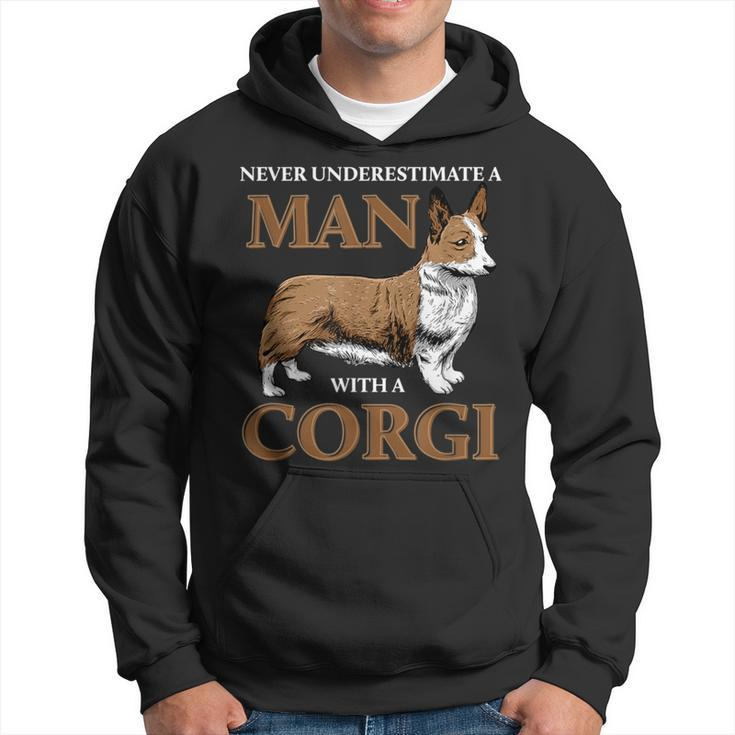 Never Underestimate A Man With A Corgi Dog Lover Hoodie