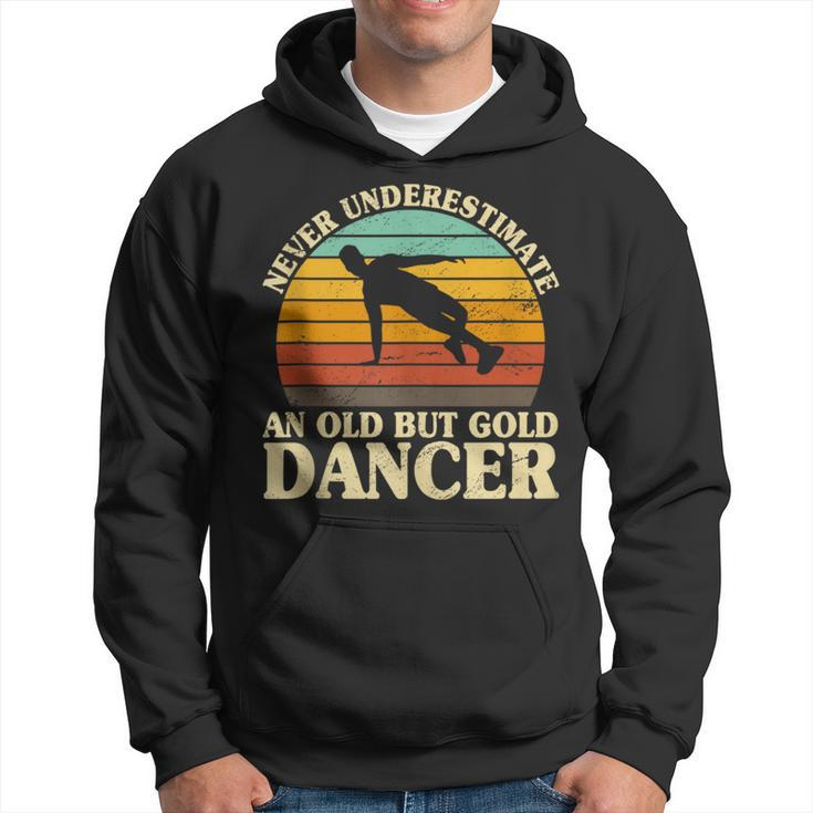 Never Underestimate An Old Dancer Dance Class Disco Dancing Hoodie
