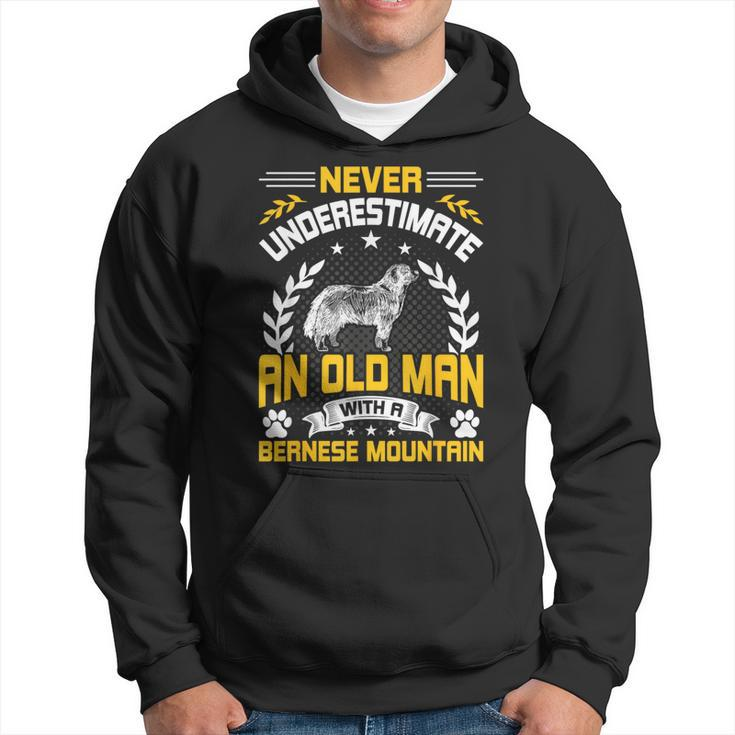 Never Underestimate An Old Man With A Bernese Mountain Hoodie